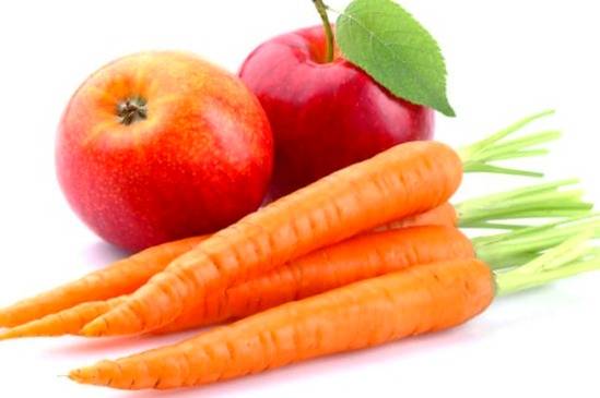 مواد غذایی برای سم زدایی روده و کبد سیب و هویج