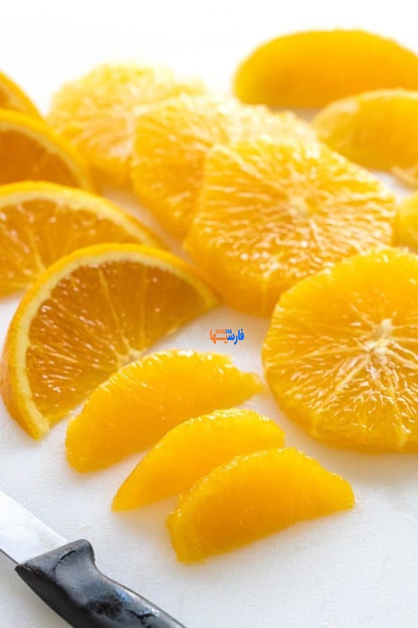 نحوه برش پرتقال