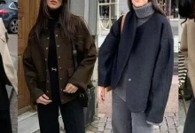 ژاکت بلند و کمربنددار برای استایل کلاسیک