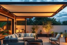 طراحی زیبا با سقف متحرک تراس | نکات دکوراتیو