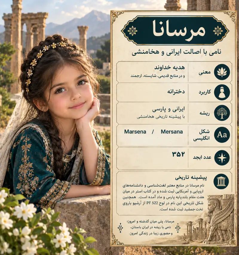 مرسانا؛ همه چیز درباره اسم مرسانا